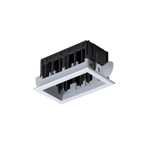 ELMARK Modena 2 Module Recessed Box With Frame White