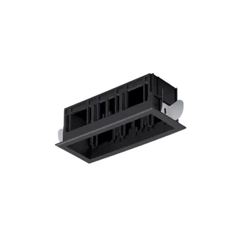ELMARK Modena 3 Module Recessed Box With Frame Black