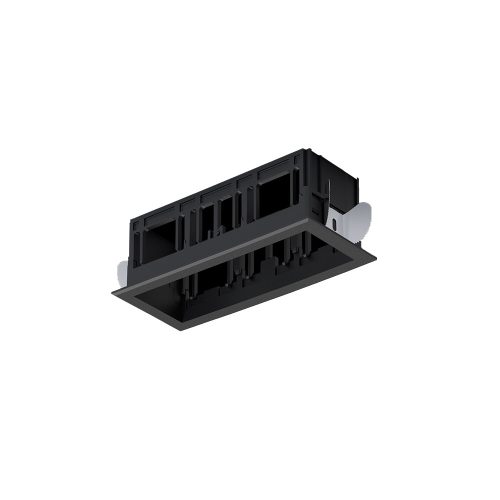 ELMARK Modena 3 Module Recessed Box With Frame Black