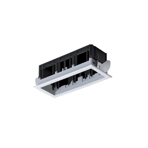 ELMARK Modena 3 Module Recessed Box With Frame White