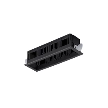 ELMARK Modena 4 Module Recessed Box With Frame Black