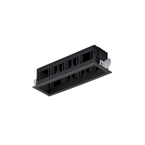 ELMARK Modena 4 Module Recessed Box With Frame Black