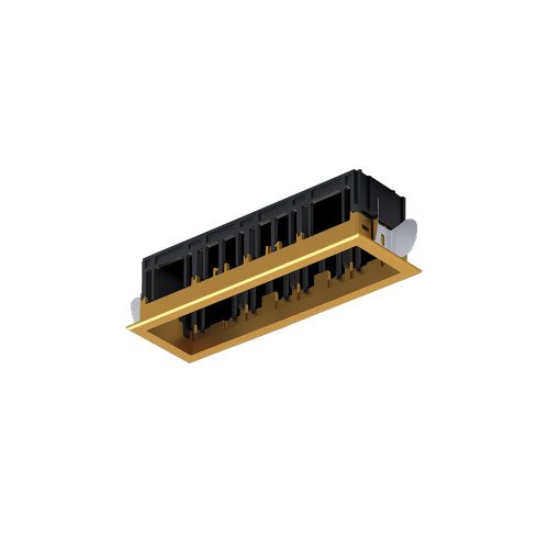 ELMARK Modena 4 Module Recessed Box With Frame Brass