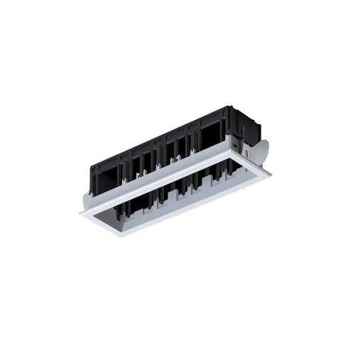 ELMARK Modena 4 Module Recessed Box With Frame White