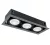 LED ACCENT FIXTURE QUAD310 10W 3XE27 4000K DARK GREY