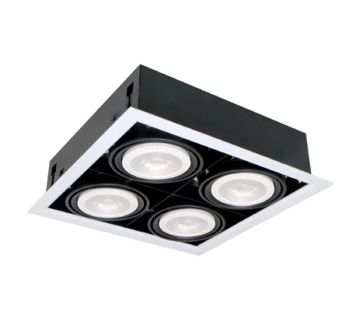 LED ACCENT FIXTURE QUAD412 12W 4XE27 2700K DARK GREY