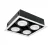 LED ACCENT FIXTURE QUAD412 12W 4XE27 2700K DARK GREY