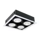 LED ACCENT FIXTURE QUAD412 12W 4XE27 2700K DARK GREY