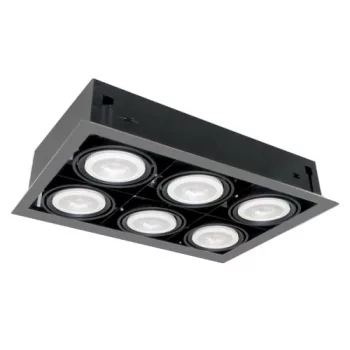 LED ACCENT FIXTURE QUAD610 10W 6XE27 4000K DARK GREY