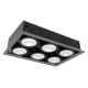 LED ACCENT FIXTURE QUAD610 10W 6XE27 4000K DARK GREY