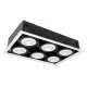 LED ACCENT FIXTURE QUAD612 12W 6XE27 2700K DARK GREY