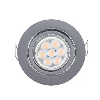   LED METAL ROUND SPOTLIGHT HIGH POWER 6W 2700-3000K SATIN NICKEL