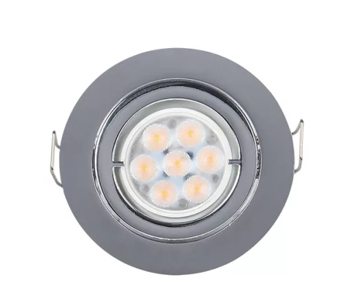 LED METAL ROUND SPOTLIGHT HIGH POWER 6W 2700-3000K SATIN NICKEL