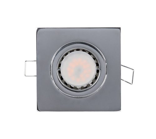 LED METAL SQUARE SPOTLIGHT PAR 16 5.5W 4000-4300K SATIN NICKEL