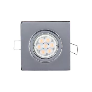 LED METAL SQUARE SPOTLIGHT HIGH POWER 6W 2700-3000K CHROME