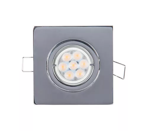 LED METAL SQUARE SPOTLIGHT HIGH POWER 6W 2700-3000K CHROME