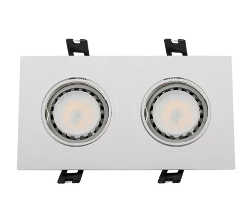 LED PLASTIC RECTANGLE SPOTLIGHT PAR 16 2X5.5W 4000-4300K S WHITE
