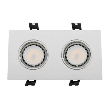   LED PLASTIC RECTANGLE SPOTLIGHT PAR 16 2X5.5W 2700-3000K S WHITE