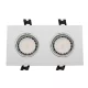 LED PLASTIC RECTANGLE SPOTLIGHT PAR 16 2X5.5W 2700-3000K S WHITE