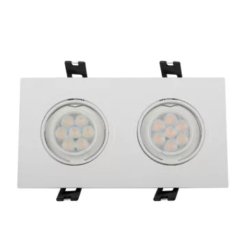   LED PLASTIC RECTANGLE SPOTLIGHT HIGH POWER 2X6W 4000-4300K S WHITE