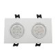 LED PLASTIC RECTANGLE SPOTLIGHT HIGH POWER 2X6W 4000-4300K S WHITE