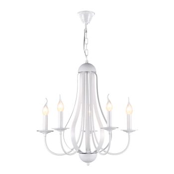AMANDA CHANDELIER 5XE14 WHITE