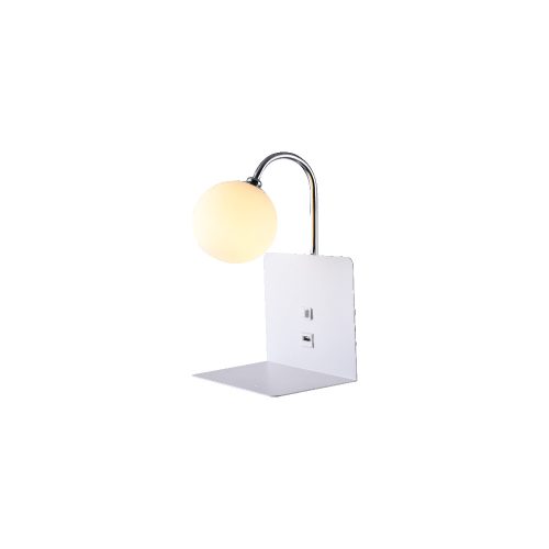 ELMARK Betty Fali Lámpa 1Xg9 Usb-Vel Fehér