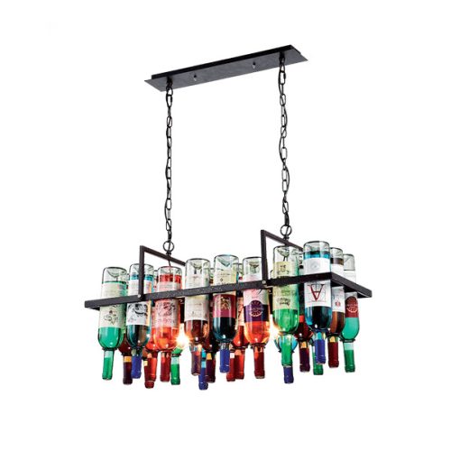BOTTLES CHANDELIER 2XE27 780X300mm