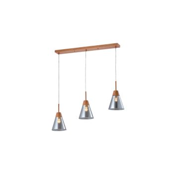 ELMARK Bradley Függeszték 3Xe27 Szürke/Fa