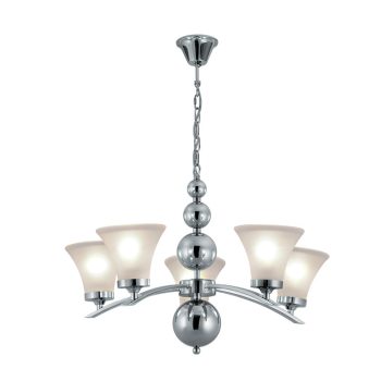 DARA CHANDELIER 5XE27 CHROME