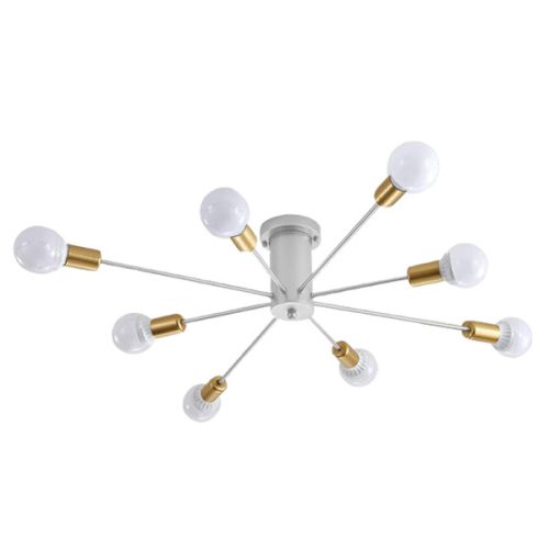LOREN CHANDELIER 8XE27 WHITE/GOLD