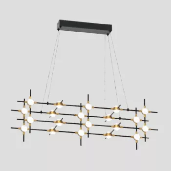 MODULAR LED PENDANT 48W 3000K, BLACK+GOLD