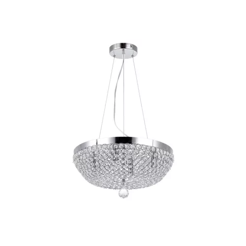 NIA CHANDELIER 4XE14 CHROME D400mm