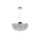 NIA CHANDELIER 4XE14 CHROME D400mm