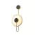 NUBIA LED WALL LAMP 5W 3000K, BLACK+GOLD