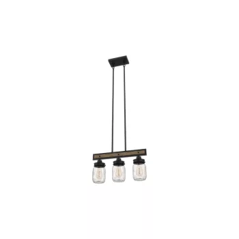 ELMARK Piera Csillár 3Xe27 Fekete/Fa