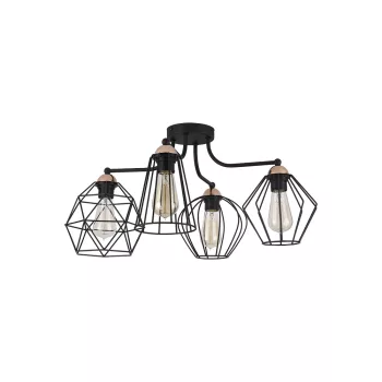 ELMARK Polly Mennyezeti Lámpa 4Xe27 Fekete