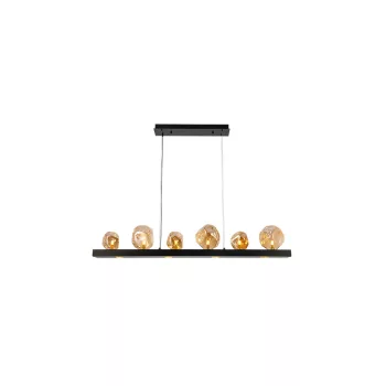 ELMARK Rock Csillár 4X5W Fekete/Borostyán Üveg