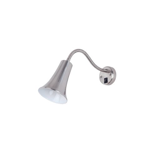 ELMARK Sam Fali Lámpa 1Xe27 Szatén Nikkel Fehér Switch L340Mm