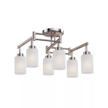 SARA CHANDELIER 6XE27 SATIN NIKEL