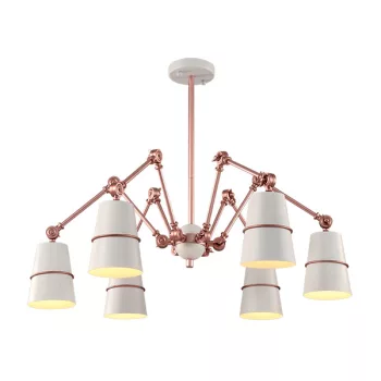 SPIDER CHANDELIER 6XE27 WHITE