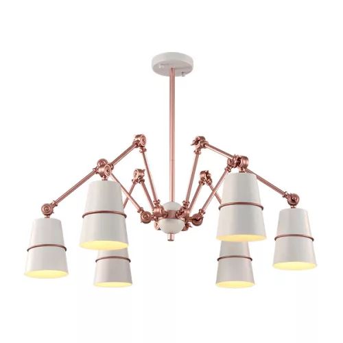 SPIDER CHANDELIER 6XE27 WHITE