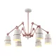 SPIDER CHANDELIER 6XE27 WHITE