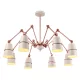 SPIDER CHANDELIER 8XE27 WHITE