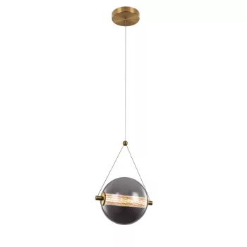 SPLENDOR LED PENDANT 6W 3000K, BRASS+SMOKY GREY