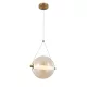 SPLENDOR LED PENDANT 9W 3000K, BRASS+COGNAC GLASS