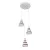 STRIPS PENDANT 3XE27 WHITE WITH CREME & COFFEE