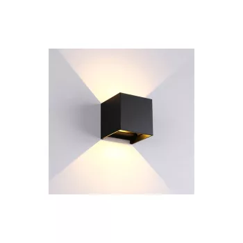 ELMARK Led Fali Lámpa Szögletes 2X5W 4000K Ip54 Fekete