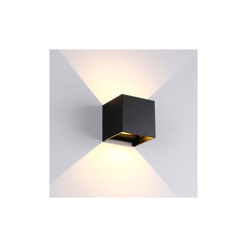 ELMARK Led Fali Lámpa Szögletes 2X5W 4000K Ip54 Fekete