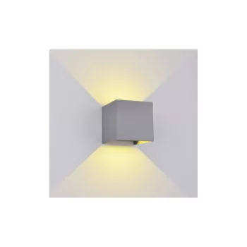 ELMARK Led Fali Lámpa Szögletes 2X5W 4000K Ip54 Szürke